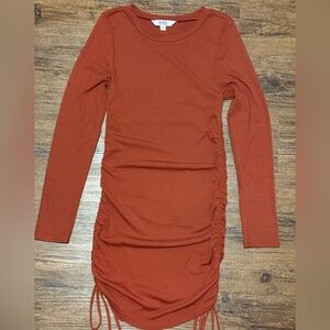 BB Dakota by Steve Madden Rust Long Sleeve Mini Dress